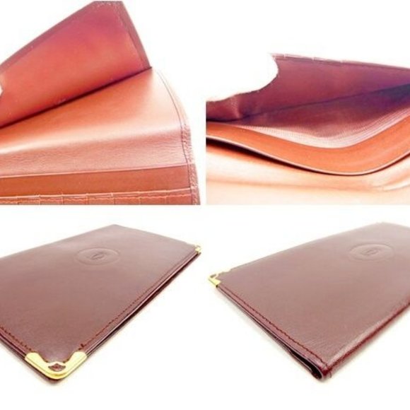 Cartier Wallet Purse Mastline Red Gold Woman unisex Authentic Used Y6631 - Picture 6 of 6